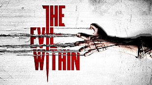 The Evil Within game poster, video games, The Evil Within, white background
