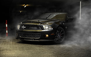 black coupe, Shelby GT500 Super Snake, Shelby GT500, Ford Shelby GT500