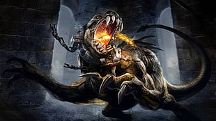monster illustration, God of War, Kratos, video games, God of War: Chains of Olympus HD wallpaper