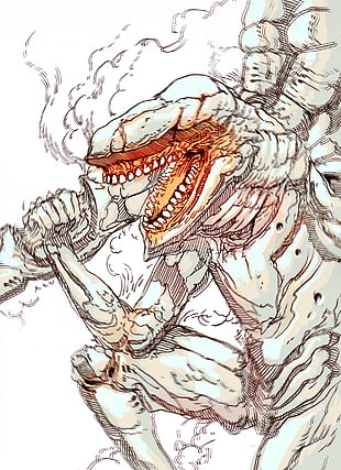 beige monster illustration, Neon Genesis Evangelion, EVA Series