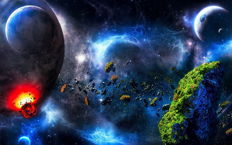 galaxy wallpaper, space, planet HD wallpaper