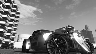 gray and black vehicle illustration, Grand Theft Auto V, car, Photoshop, tuning