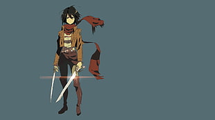 anime character wallpaper, Shingeki no Kyojin, Mikasa Ackerman