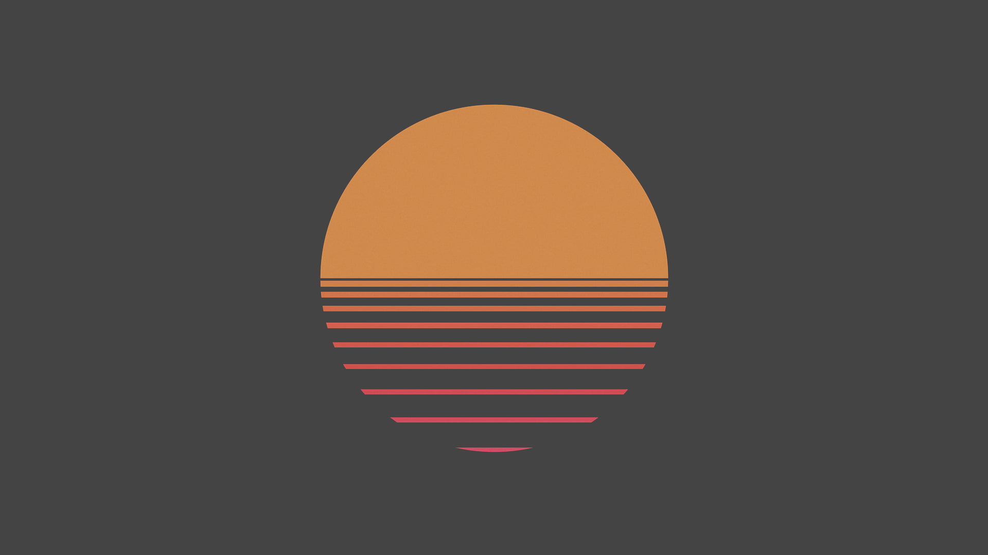 sunset logo, digital art, minimalism, simple background, Sun