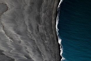 painting of ocean waves, vik, Iceland, landscape, sea