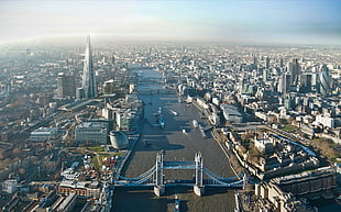 aerial photography of London Tower Bridge during daytime HD wallpaper