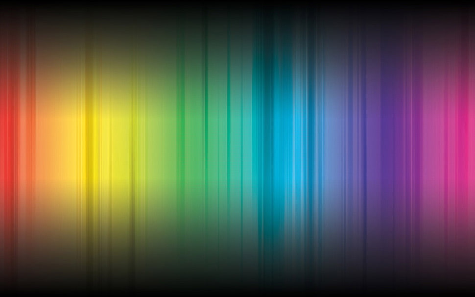yellow, blue, green, and pink color painting, abstract, stripes HD wallpaper