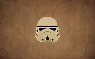 white clone trooper helmet decor HD wallpaper