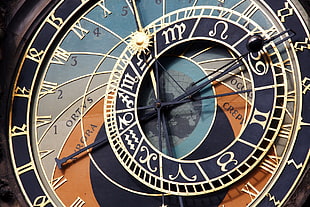 mechanical clock, ancient, architecture, astronomy, Czech Republic HD wallpaper