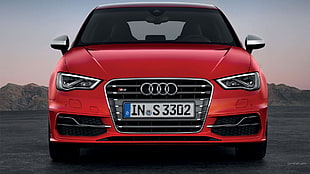red Audi car, Audi S3, Audi, car, vehicle