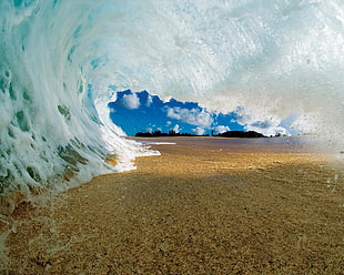 ocean waves, waves, water, sand, sea HD wallpaper