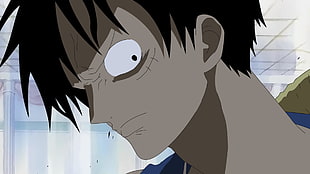 male cartoon character digital wallpaper, One Piece, anime, Monkey D. Luffy
