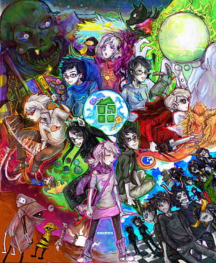 anime colored sketch, Homestuck, artwork HD wallpaper