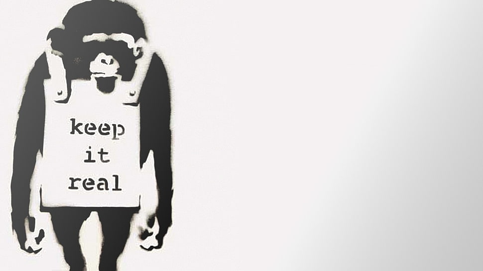 keep it real wallpaper, chimpanzees HD wallpaper