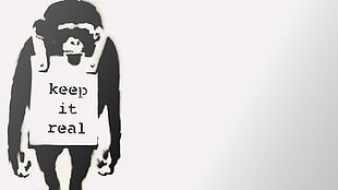 keep it real wallpaper, chimpanzees HD wallpaper