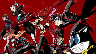 anime characters digital wallpaper, Persona 5, Persona series, Phantom Thieves HD wallpaper