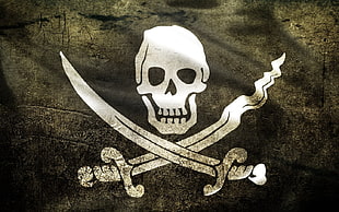 pirate skull flag, Pirate Flag, texture HD wallpaper