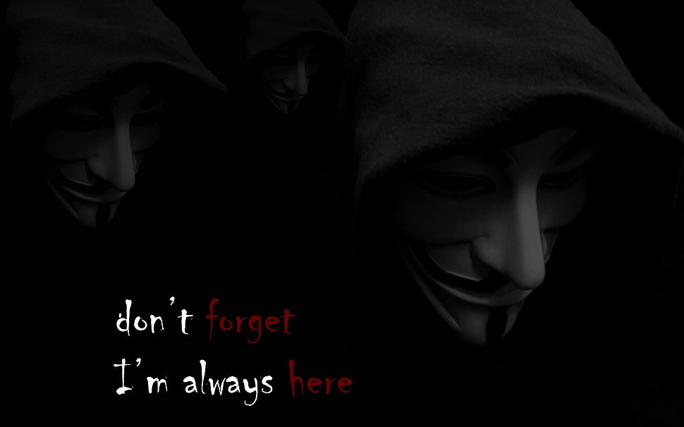 black leather zip-up jacket, Anonymous HD wallpaper