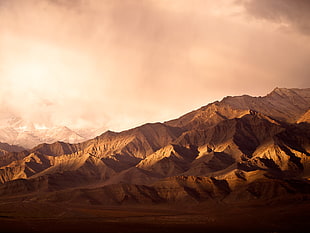 landscape photography of hills, ladakh, india HD wallpaper