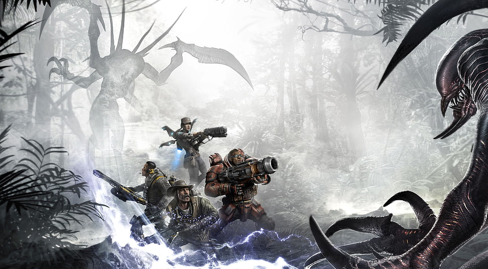 soldiers game application digital wallpaper, Evolve HD wallpaper