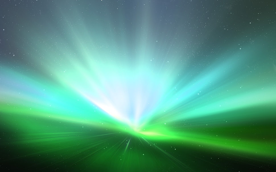 green Aurora HD wallpaper
