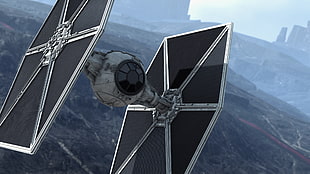white and black Star Wars spaceship digital wallpaper, Star Wars, Star Wars: Battlefront, video games, TIE Fighter HD wallpaper