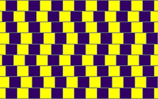 yellow and blue zigzag print