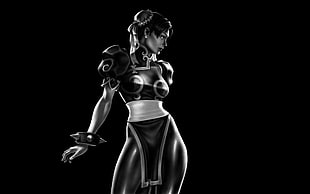 Sonya anime character, artwork, video games, Chun-Li, Street Fighter HD wallpaper