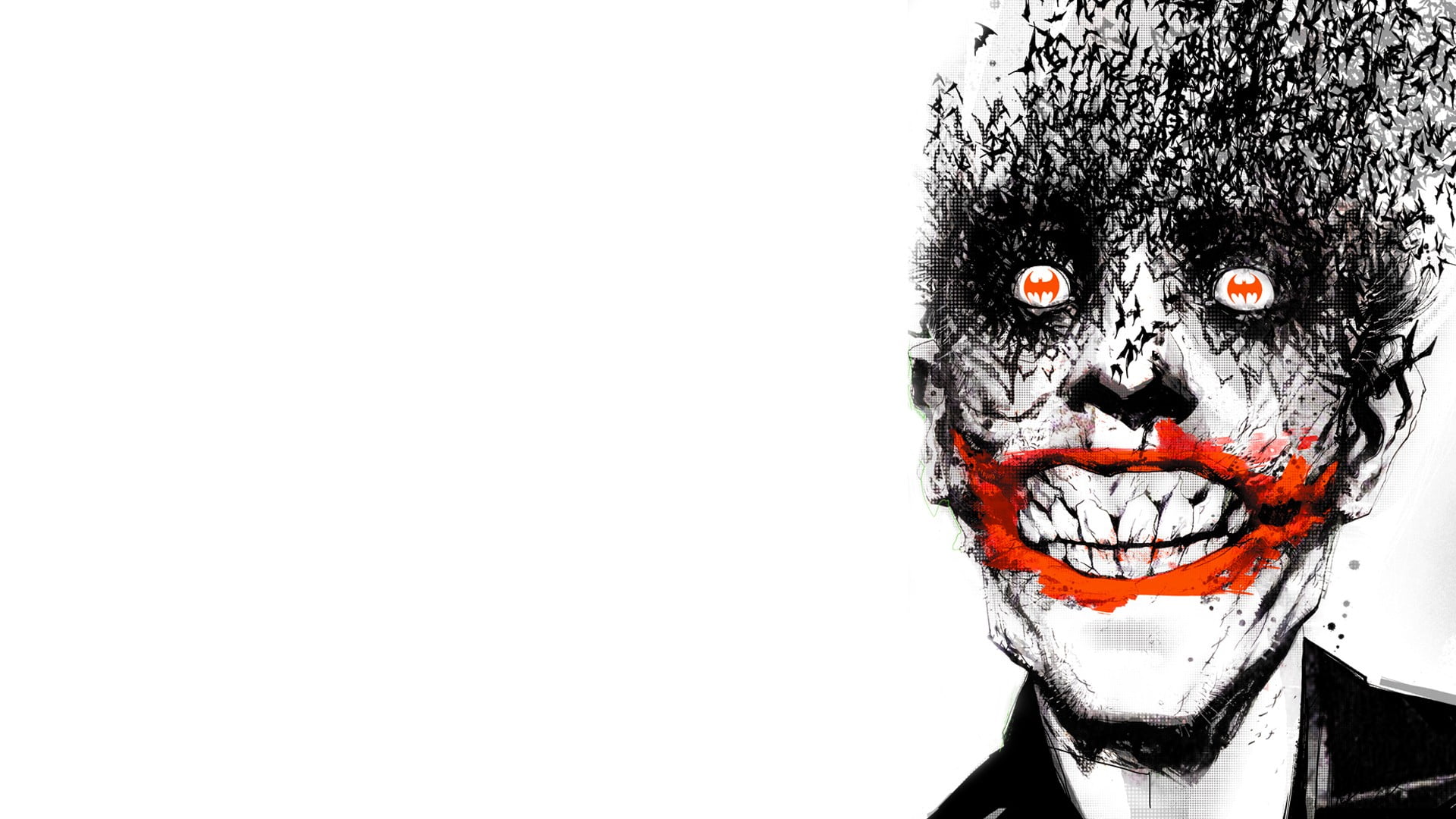 White, red, and black The Joker from Batman wallpaper HD wallpaper |  Wallpaper Flare