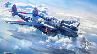 black and brown compound bow, World of Warplanes, warplanes, airplane, wargaming HD wallpaper