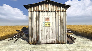 gray metal shed, PC gaming, Portal 2 HD wallpaper