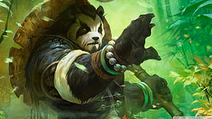 video game Panda digital artwork, World of Warcraft: Mists of Pandaria, Hearthstone, World of Warcraft, video games HD wallpaper