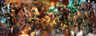 Marvel Superheroes digital wallpaper