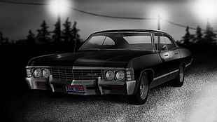 black sedan, 1960 Chevrolet Impala, Chevrolet, Chevrolet Impala, car HD wallpaper