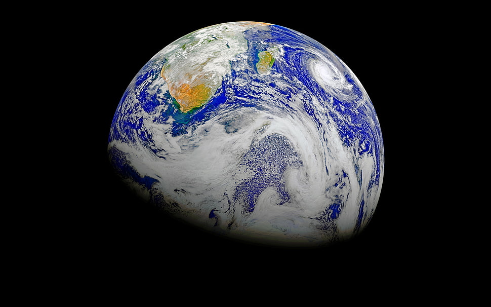 planet earth, Earth, planet, clouds, space HD wallpaper
