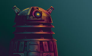 gray illustration, Doctor Who, Daleks, artwork