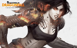 Dragonfall digital wallpaper, Shadowrun, cyberpunk