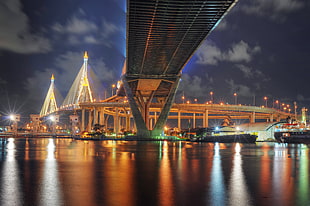 architectural bridge photography, bangkok HD wallpaper