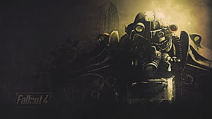 Fallout 4 game cover, Fallout 4, fan art, power armor, Fallout