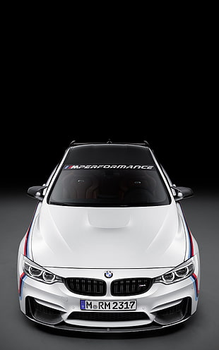 white Mercedes-Benz car, BMW M4, car, simple background, vehicle