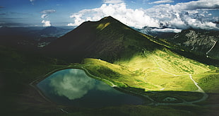green mountain, nature, mountains HD wallpaper