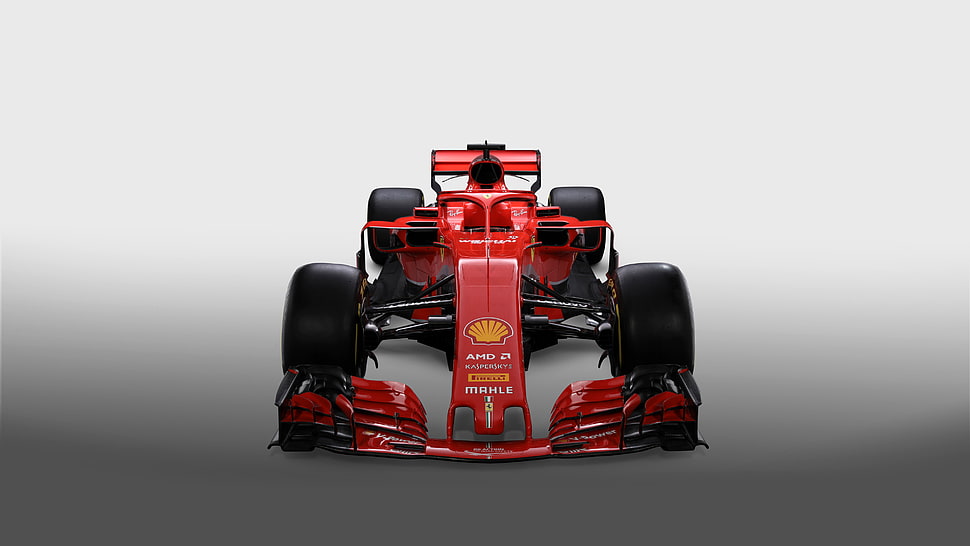 red F1 car, Ferrari SF71H, F1 2018, Formula One HD wallpaper
