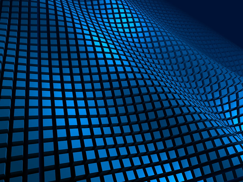 blue textile, Wave, Design, Cells HD wallpaper