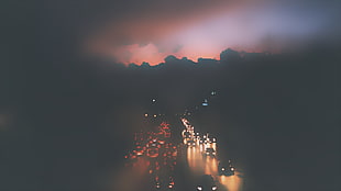 photography, urban, road, mist