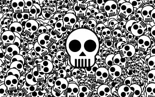 human skull illustration, skull HD wallpaper