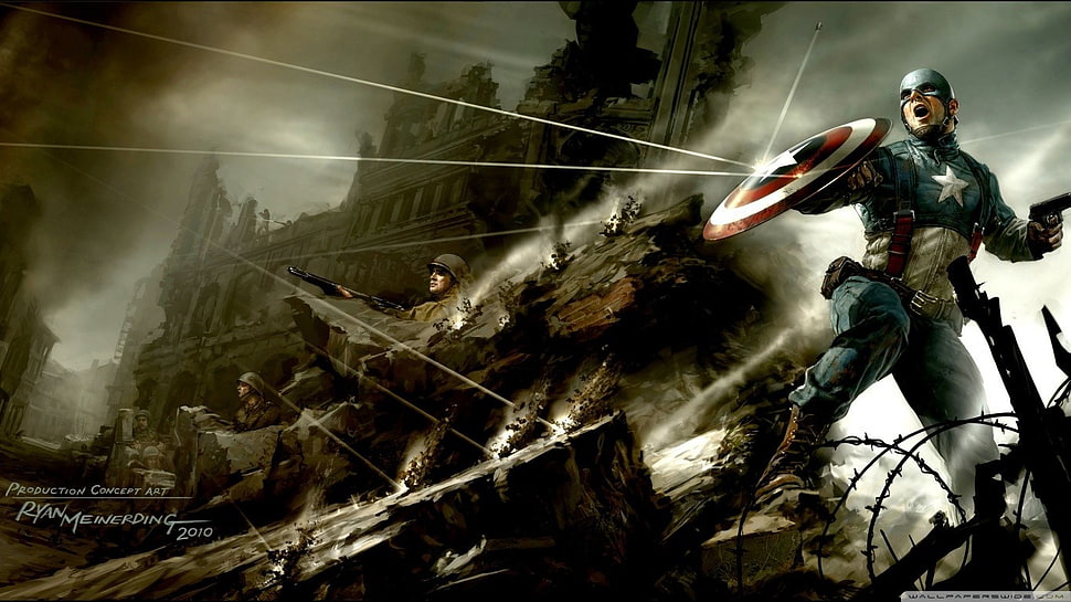 Marvel Captain America, comics, Captain America HD wallpaper