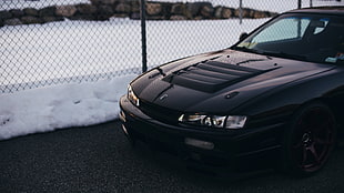 black car, Nissan, Silvia S14, Kouki, car