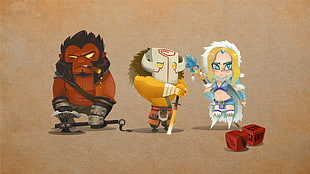 three character illustration, Defense of the ancient, Dota, Dota 2, hero