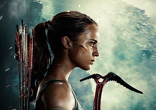 brown arrows, Tomb Raider, Alicia Vikander, Lara Croft