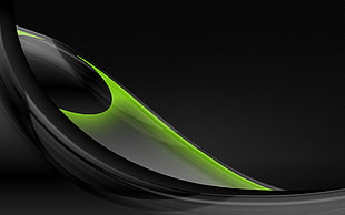 green and gray digital wallpaper